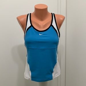 Nike athletic top built in bra sports racer back medium